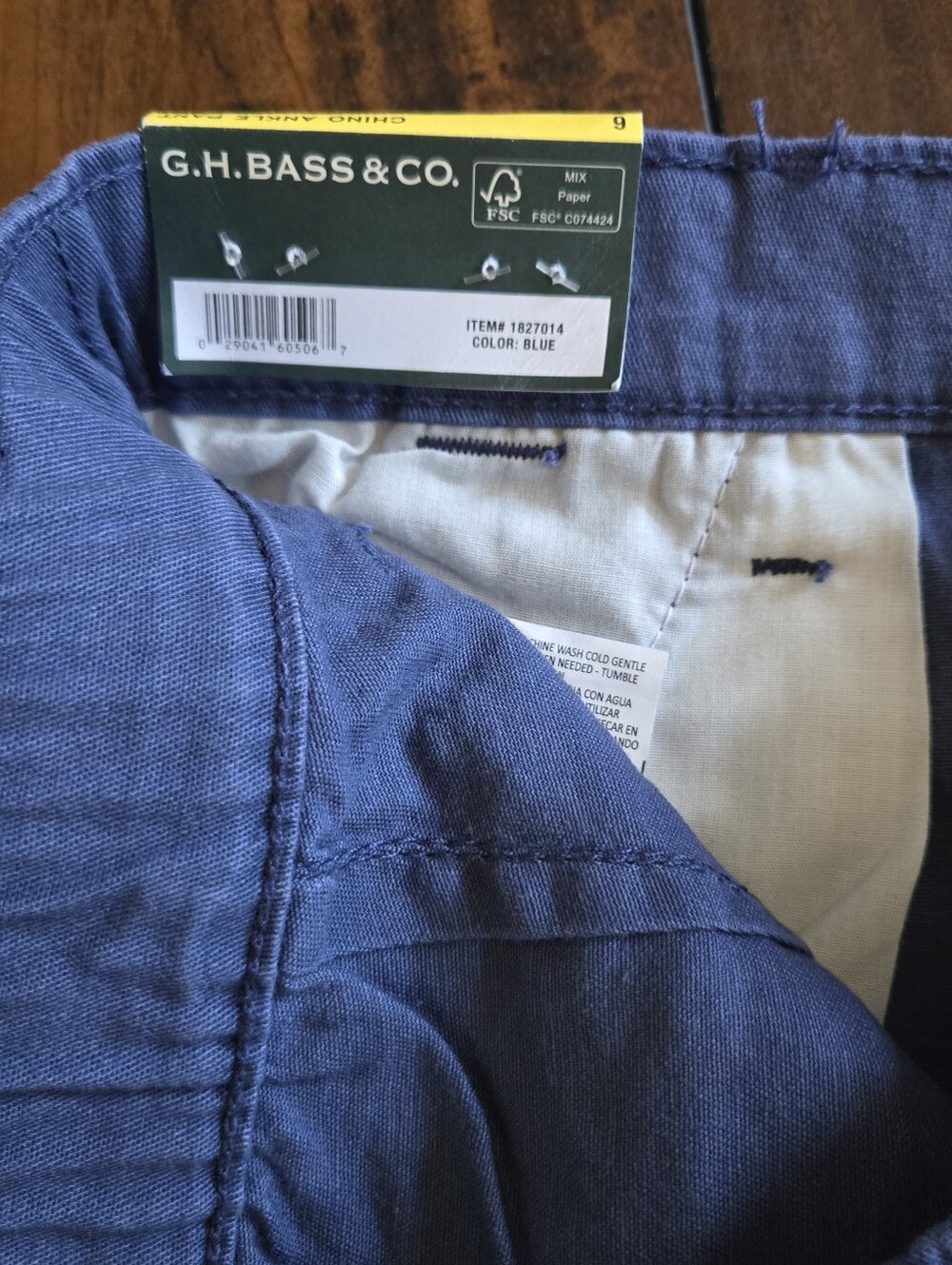 G.H. Bass & Co. Women's Chino Ankle Blue Pants Size 6 - Picture 10 of 11